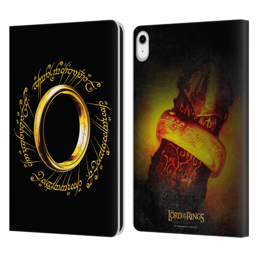 The Lord Of The Rings The Fellowship Of The Ring Graphics One Ring Leather Book Wallet Case Cover For Apple iPad 10.9 (2022)