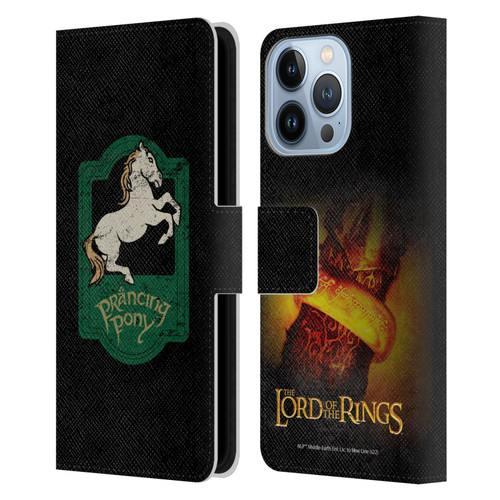 The Lord Of The Rings The Fellowship Of The Ring Graphics Prancing Pony Leather Book Wallet Case Cover For Apple iPhone 13 Pro