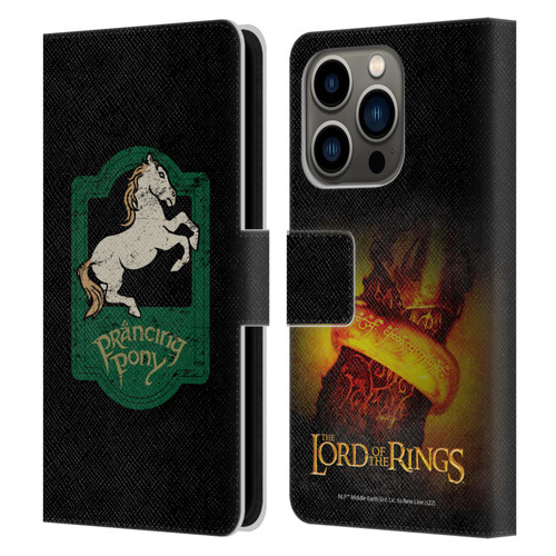 The Lord Of The Rings The Fellowship Of The Ring Graphics Prancing Pony Leather Book Wallet Case Cover For Apple iPhone 14 Pro