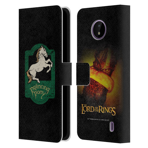 The Lord Of The Rings The Fellowship Of The Ring Graphics Prancing Pony Leather Book Wallet Case Cover For Nokia C10 / C20