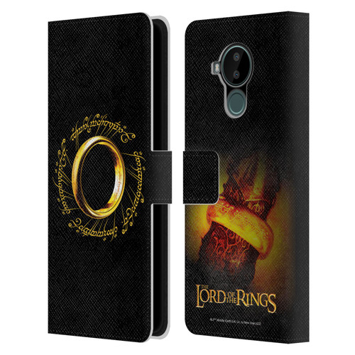 The Lord Of The Rings The Fellowship Of The Ring Graphics One Ring Leather Book Wallet Case Cover For Nokia C30
