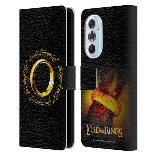 The Lord Of The Rings The Fellowship Of The Ring Graphics One Ring Leather Book Wallet Case Cover For Motorola Edge X30