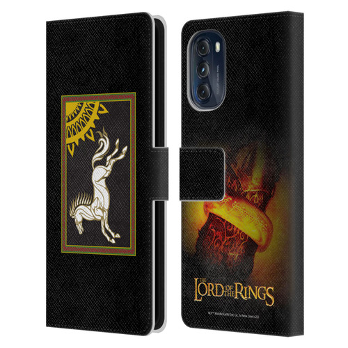 The Lord Of The Rings The Fellowship Of The Ring Graphics Flag Of Rohan Leather Book Wallet Case Cover For Motorola Moto G (2022)
