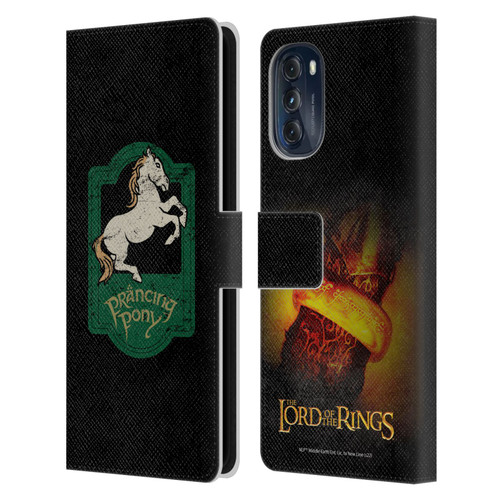 The Lord Of The Rings The Fellowship Of The Ring Graphics Prancing Pony Leather Book Wallet Case Cover For Motorola Moto G (2022)