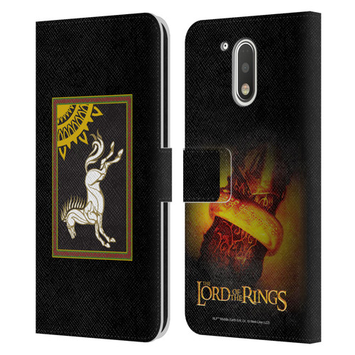 The Lord Of The Rings The Fellowship Of The Ring Graphics Flag Of Rohan Leather Book Wallet Case Cover For Motorola Moto G41