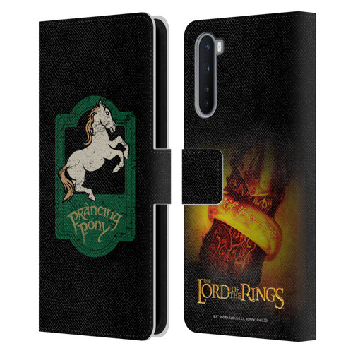 The Lord Of The Rings The Fellowship Of The Ring Graphics Prancing Pony Leather Book Wallet Case Cover For OnePlus Nord 5G