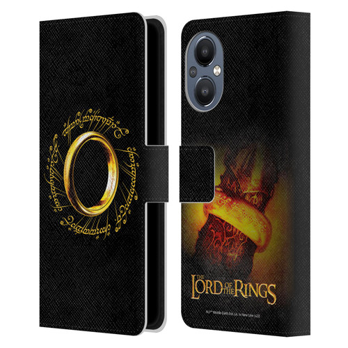 The Lord Of The Rings The Fellowship Of The Ring Graphics One Ring Leather Book Wallet Case Cover For OnePlus Nord N20 5G