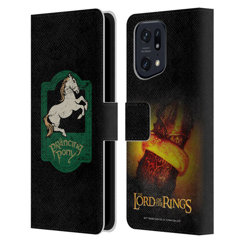 The Lord Of The Rings The Fellowship Of The Ring Graphics Prancing Pony Leather Book Wallet Case Cover For OPPO Find X5 Pro
