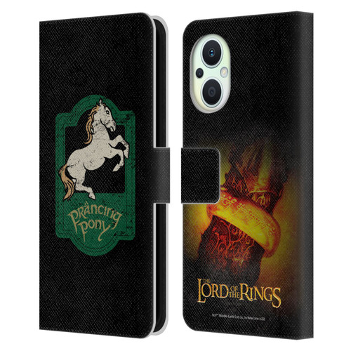 The Lord Of The Rings The Fellowship Of The Ring Graphics Prancing Pony Leather Book Wallet Case Cover For OPPO Reno8 Lite
