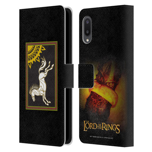 The Lord Of The Rings The Fellowship Of The Ring Graphics Flag Of Rohan Leather Book Wallet Case Cover For Samsung Galaxy A02/M02 (2021)