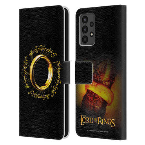 The Lord Of The Rings The Fellowship Of The Ring Graphics One Ring Leather Book Wallet Case Cover For Samsung Galaxy A13 (2022)