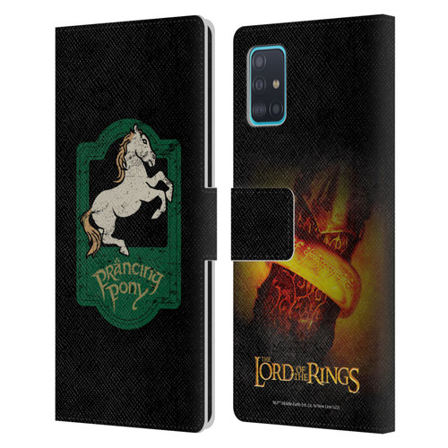 The Lord Of The Rings The Fellowship Of The Ring Graphics Prancing Pony Leather Book Wallet Case Cover For Samsung Galaxy A51 (2019)