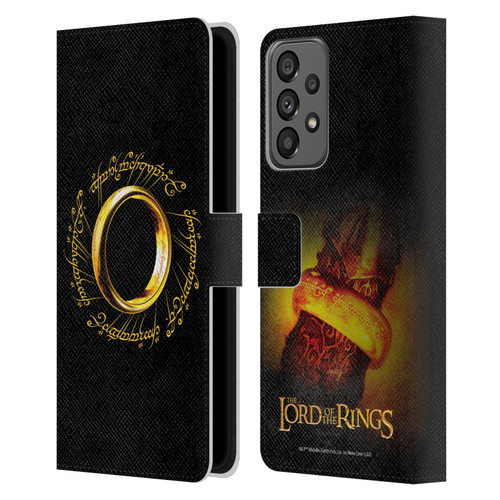 The Lord Of The Rings The Fellowship Of The Ring Graphics One Ring Leather Book Wallet Case Cover For Samsung Galaxy A73 5G (2022)