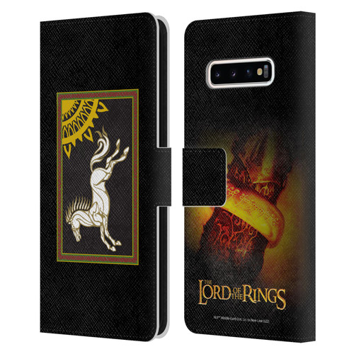 The Lord Of The Rings The Fellowship Of The Ring Graphics Flag Of Rohan Leather Book Wallet Case Cover For Samsung Galaxy S10+ / S10 Plus