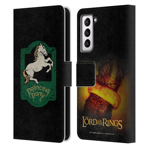 The Lord Of The Rings The Fellowship Of The Ring Graphics Prancing Pony Leather Book Wallet Case Cover For Samsung Galaxy S21 5G