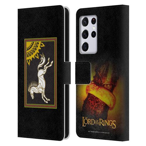The Lord Of The Rings The Fellowship Of The Ring Graphics Flag Of Rohan Leather Book Wallet Case Cover For Samsung Galaxy S21 Ultra 5G