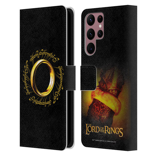 The Lord Of The Rings The Fellowship Of The Ring Graphics One Ring Leather Book Wallet Case Cover For Samsung Galaxy S22 Ultra 5G
