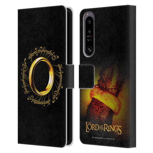 The Lord Of The Rings The Fellowship Of The Ring Graphics One Ring Leather Book Wallet Case Cover For Sony Xperia 1 IV