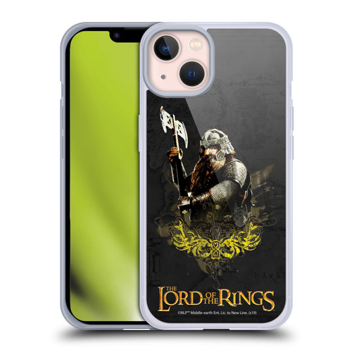 The Lord Of The Rings The Fellowship Of The Ring Character Art Gimli Soft Gel Case for Apple iPhone 13