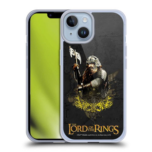 The Lord Of The Rings The Fellowship Of The Ring Character Art Gimli Soft Gel Case for Apple iPhone 14