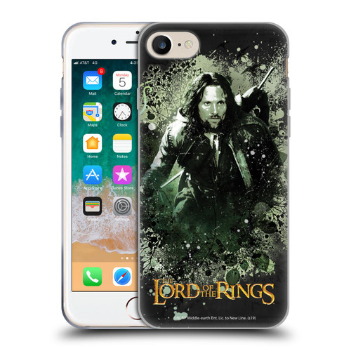 The Lord Of The Rings The Fellowship Of The Ring Character Art Aragorn Soft Gel Case for Apple iPhone 7 / 8 / SE 2020 & 2022