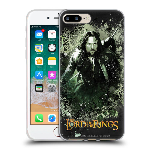 The Lord Of The Rings The Fellowship Of The Ring Character Art Aragorn Soft Gel Case for Apple iPhone 7 Plus / iPhone 8 Plus