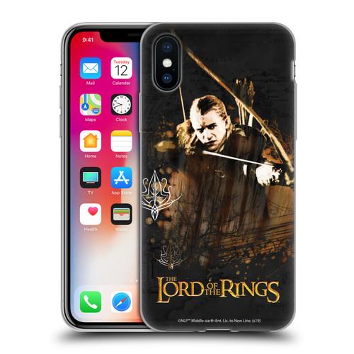 The Lord Of The Rings The Fellowship Of The Ring Character Art Legolas Soft Gel Case for Apple iPhone X / iPhone XS