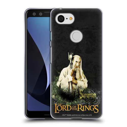 The Lord Of The Rings The Fellowship Of The Ring Character Art Saruman Soft Gel Case for Google Pixel 3