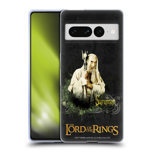 The Lord Of The Rings The Fellowship Of The Ring Character Art Saruman Soft Gel Case for Google Pixel 7 Pro