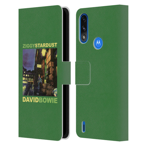 David Bowie Album Art Ziggy Stardust Leather Book Wallet Case Cover For Motorola Moto E7 Power / Moto E7i Power