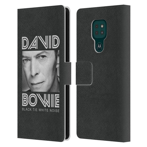 David Bowie Album Art Black Tie Leather Book Wallet Case Cover For Motorola Moto G9 Play