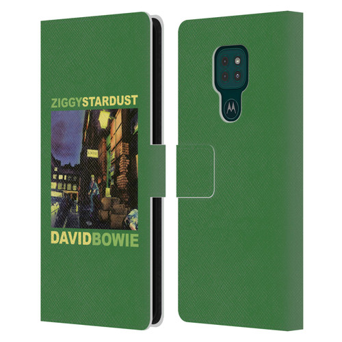 David Bowie Album Art Ziggy Stardust Leather Book Wallet Case Cover For Motorola Moto G9 Play