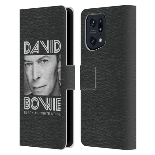 David Bowie Album Art Black Tie Leather Book Wallet Case Cover For OPPO Find X5 Pro