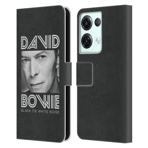 David Bowie Album Art Black Tie Leather Book Wallet Case Cover For OPPO Reno8 Pro