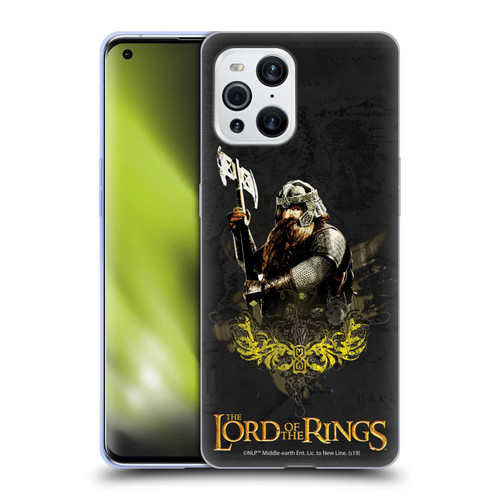 The Lord Of The Rings The Fellowship Of The Ring Character Art Gimli Soft Gel Case for OPPO Find X3 / Pro