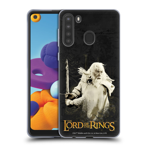 The Lord Of The Rings The Fellowship Of The Ring Character Art Gandalf Soft Gel Case for Samsung Galaxy A21 (2020)