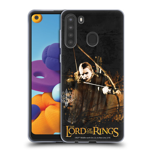 The Lord Of The Rings The Fellowship Of The Ring Character Art Legolas Soft Gel Case for Samsung Galaxy A21 (2020)