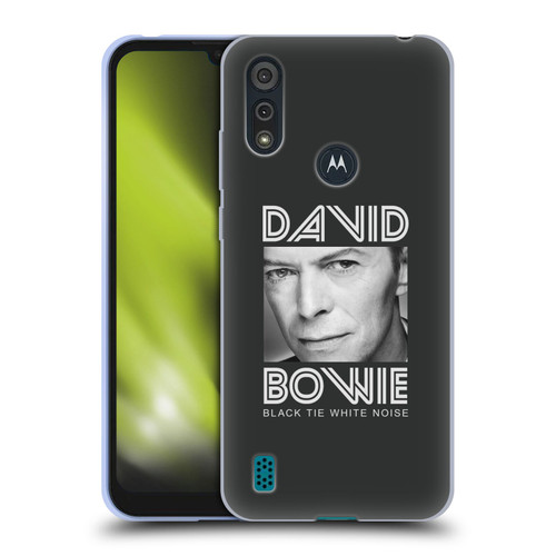 David Bowie Album Art Black Tie Soft Gel Case for Motorola Moto E6s (2020)