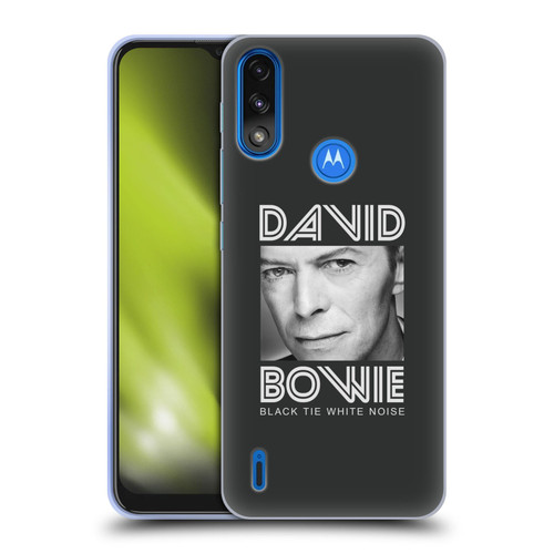 David Bowie Album Art Black Tie Soft Gel Case for Motorola Moto E7 Power / Moto E7i Power
