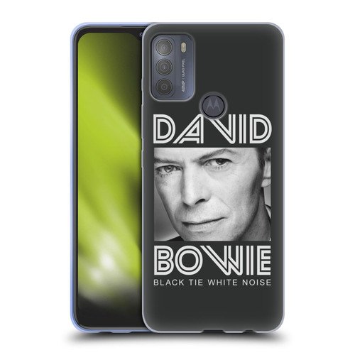 David Bowie Album Art Black Tie Soft Gel Case for Motorola Moto G50