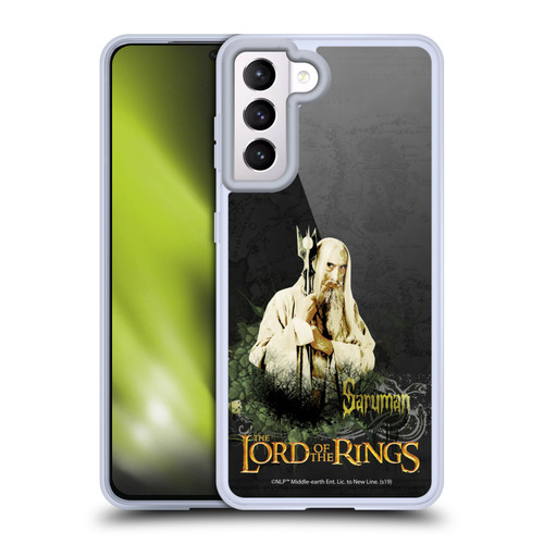 The Lord Of The Rings The Fellowship Of The Ring Character Art Saruman Soft Gel Case for Samsung Galaxy S21 5G