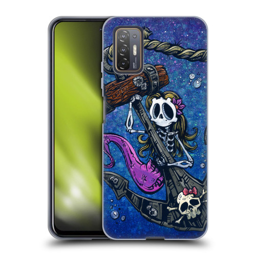 David Lozeau Colourful Grunge Mermaid Anchor Soft Gel Case for HTC Desire 21 Pro 5G