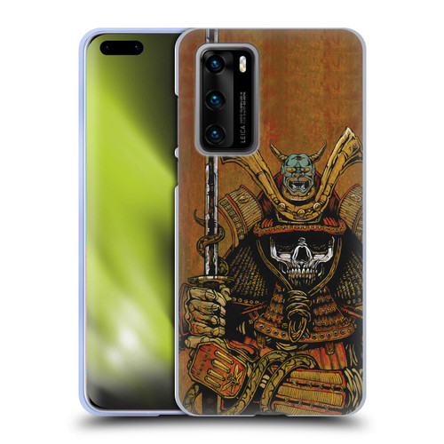 David Lozeau Colourful Grunge Samurai Soft Gel Case for Huawei P40 5G