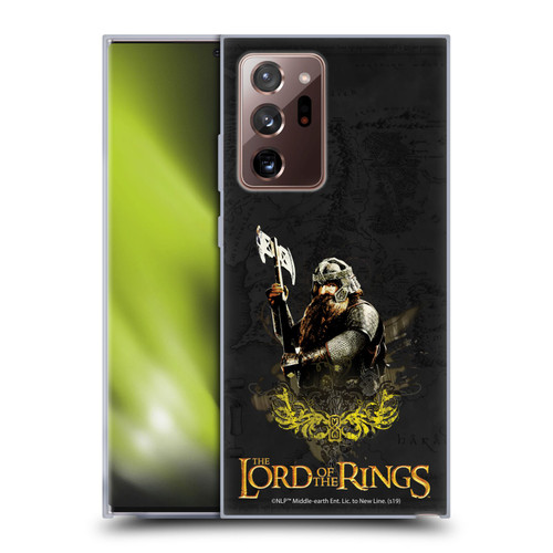 The Lord Of The Rings The Fellowship Of The Ring Character Art Gimli Soft Gel Case for Samsung Galaxy Note20 Ultra / 5G