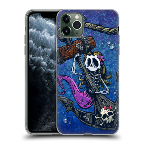 David Lozeau Colourful Grunge Mermaid Anchor Soft Gel Case for Apple iPhone 11 Pro Max