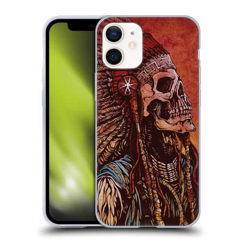 David Lozeau Colourful Grunge Native American Soft Gel Case for Apple iPhone 12 Mini