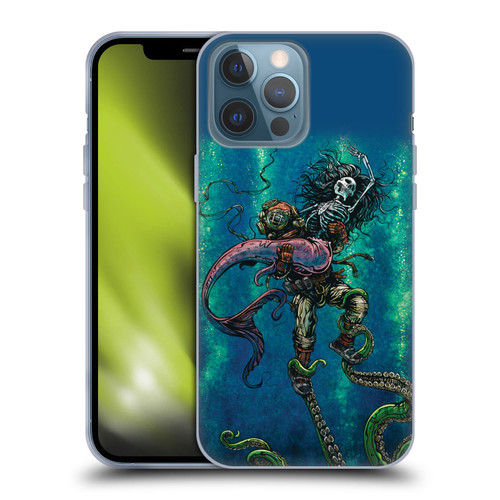 David Lozeau Colourful Grunge Diver And Mermaid Soft Gel Case for Apple iPhone 13 Pro Max