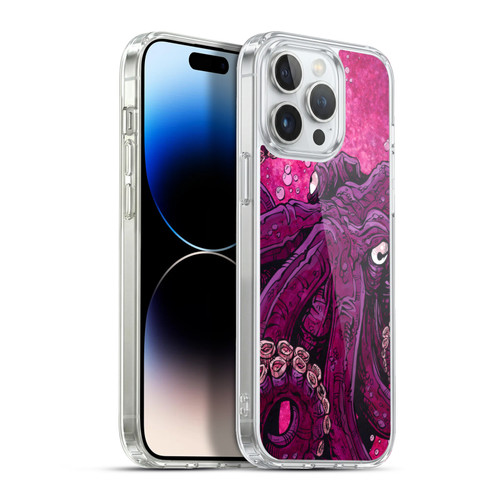 David Lozeau Colourful Grunge Octopus Squid Soft Gel Case for Apple iPhone 13 Pro Max & MagSafe