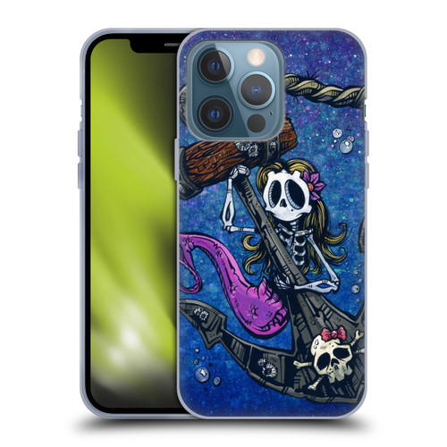 David Lozeau Colourful Grunge Mermaid Anchor Soft Gel Case for Apple iPhone 13 Pro