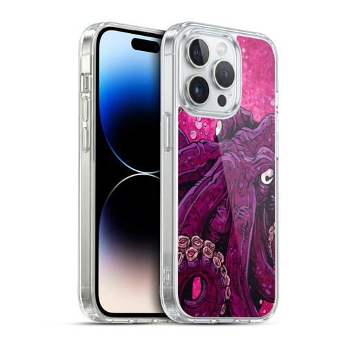 David Lozeau Colourful Grunge Octopus Squid Soft Gel Case for Apple iPhone 13 Pro & MagSafe